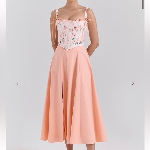 New House Of CB Sade Gathered Corset Cocktail Dress Size Small - Picture 1 of 9